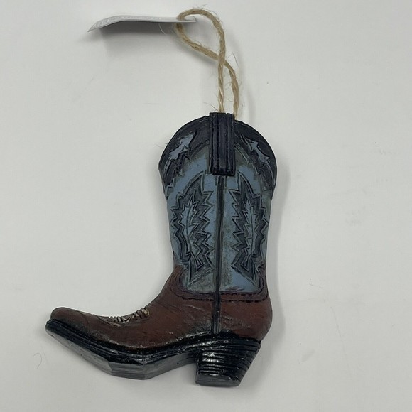 New Blue Cowboy Boot CHRISTMAS  ORNAMENT 3 Inch‎ Western Country Cowgirl - Picture 2 of 11